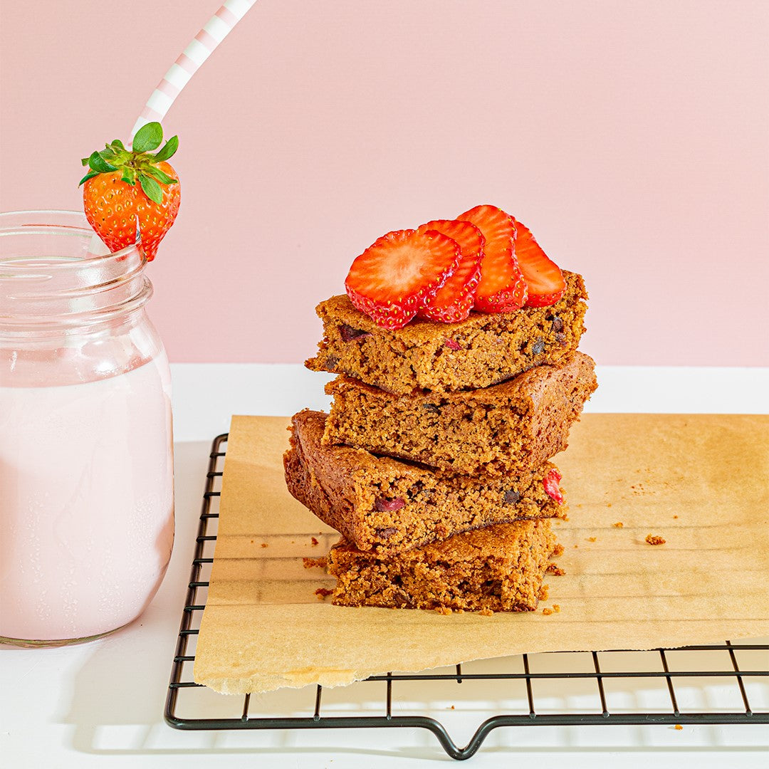 Strawberry Blondies
 &ndash; Partake Foods