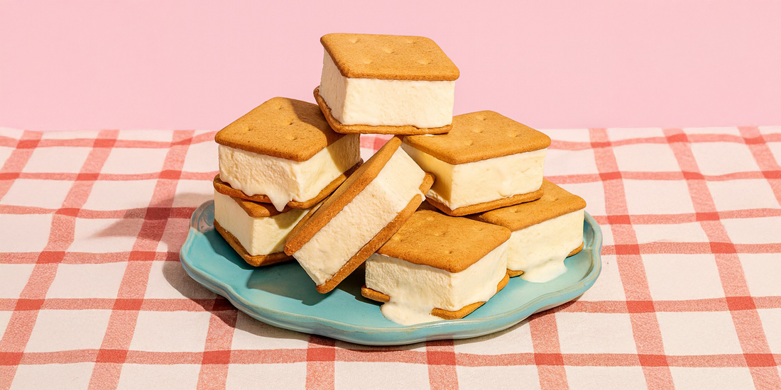 No-Bake S'mores Ice Cream Sandwiches with Partake Grahams