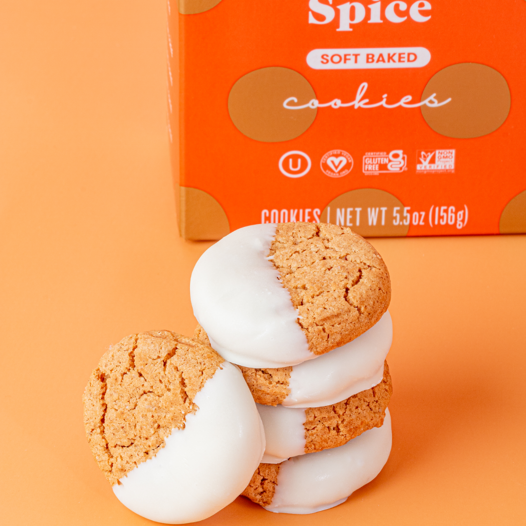 White Chocolate Dipped Pumpkin Spice Cookies