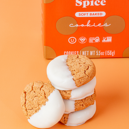 White Chocolate Dipped Pumpkin Spice Cookies