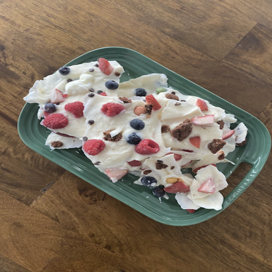 DIY Yogurt Bark Recipe with Fruit and Cookies