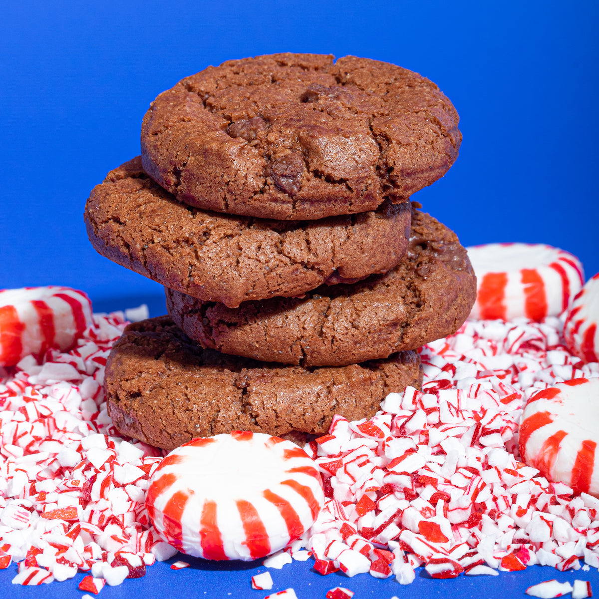 Soft Baked Chocolate Peppermint Cookies