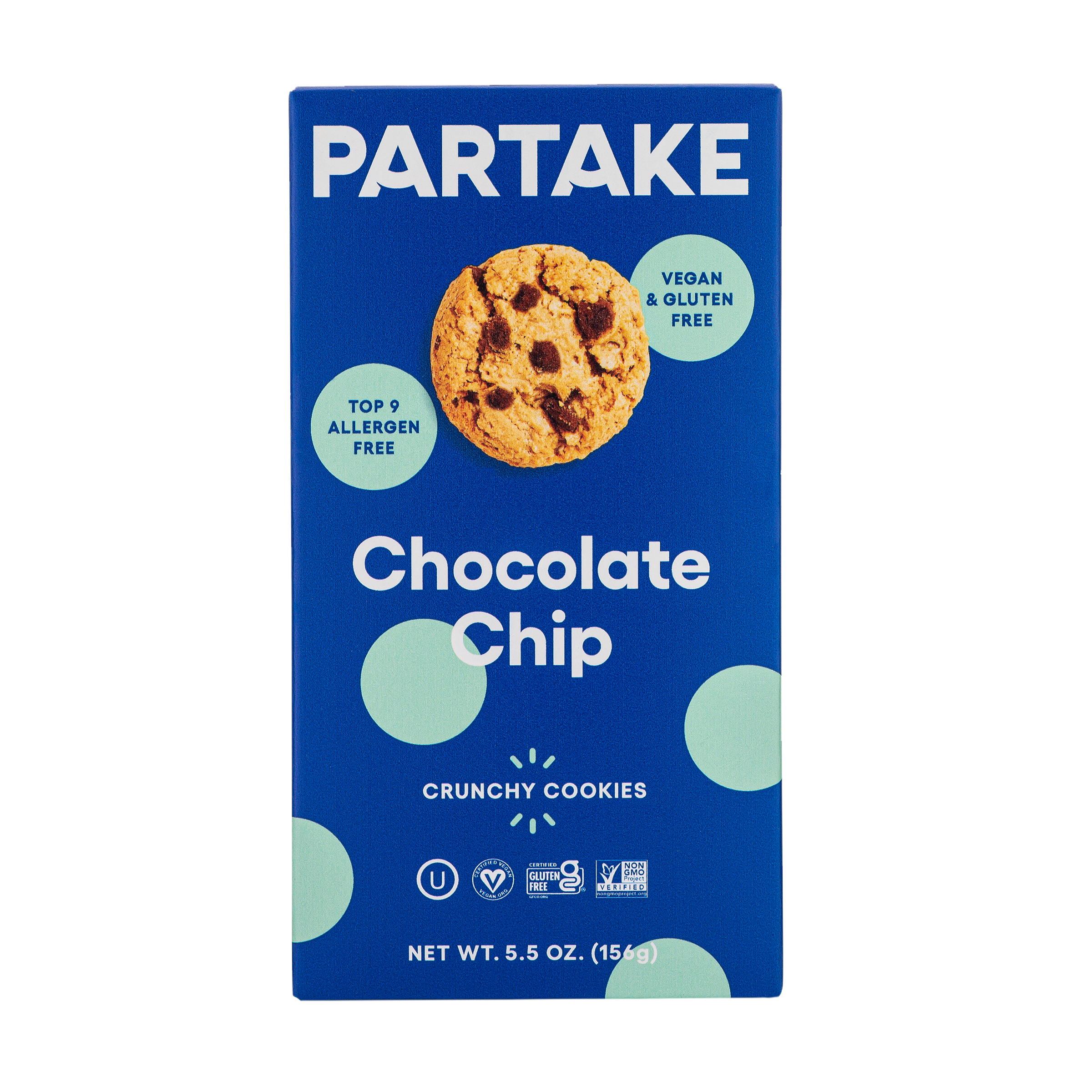 Partake Foods Crunchy Chocolate Chip Cookies Snack Pack, 1 Ounces, 24 per  case 